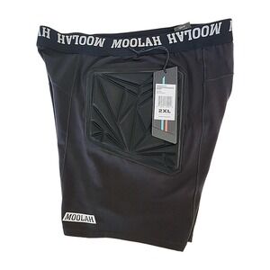 Moolah Kicks  Black Padded Compression Shorts Women's XXL Active Elastic‎ Sport